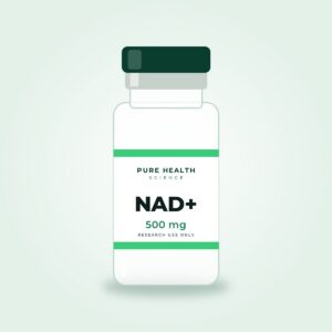NAD+ 500 mg lyophilized research peptide vial by Pure Health Sciences