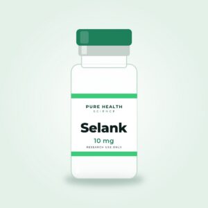 Selank 10 mg lyophilized research peptide vial by Pure Health Sciences