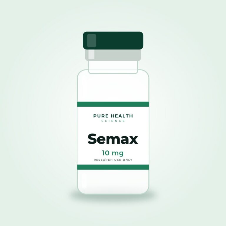 Semax 10 mg lyophilized research peptide vial by Pure Health Sciences
